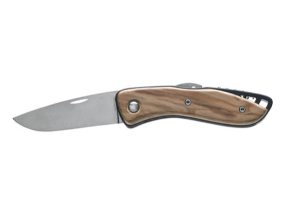 Wichard Aquaterra knife - Plain blade - Wooden handle