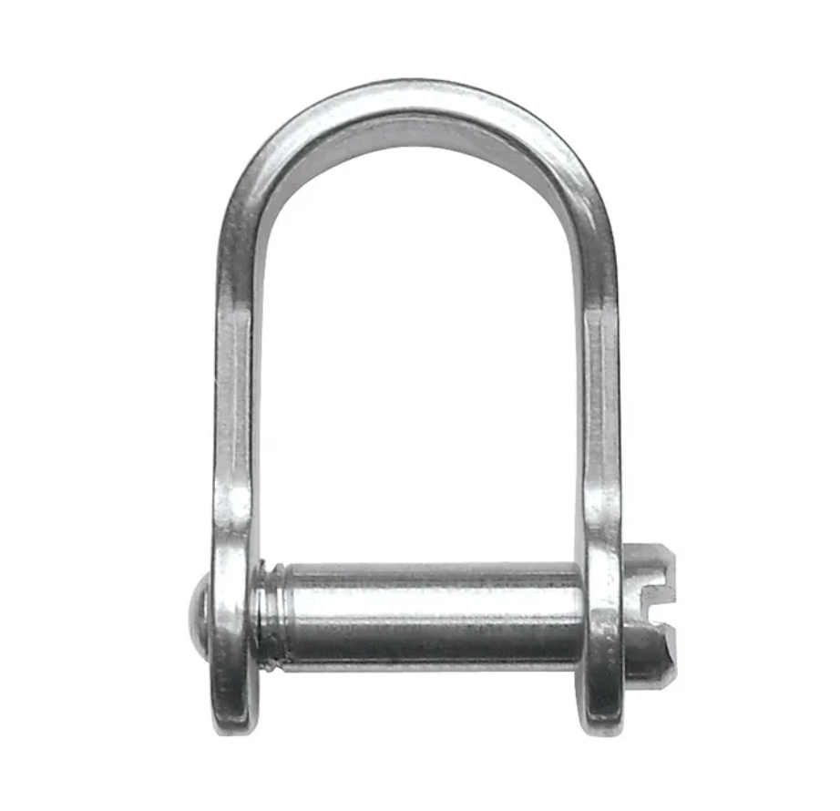 Ronstan Stainless Steel D Shackle, 5/32" Pin, Slotted Head RF615