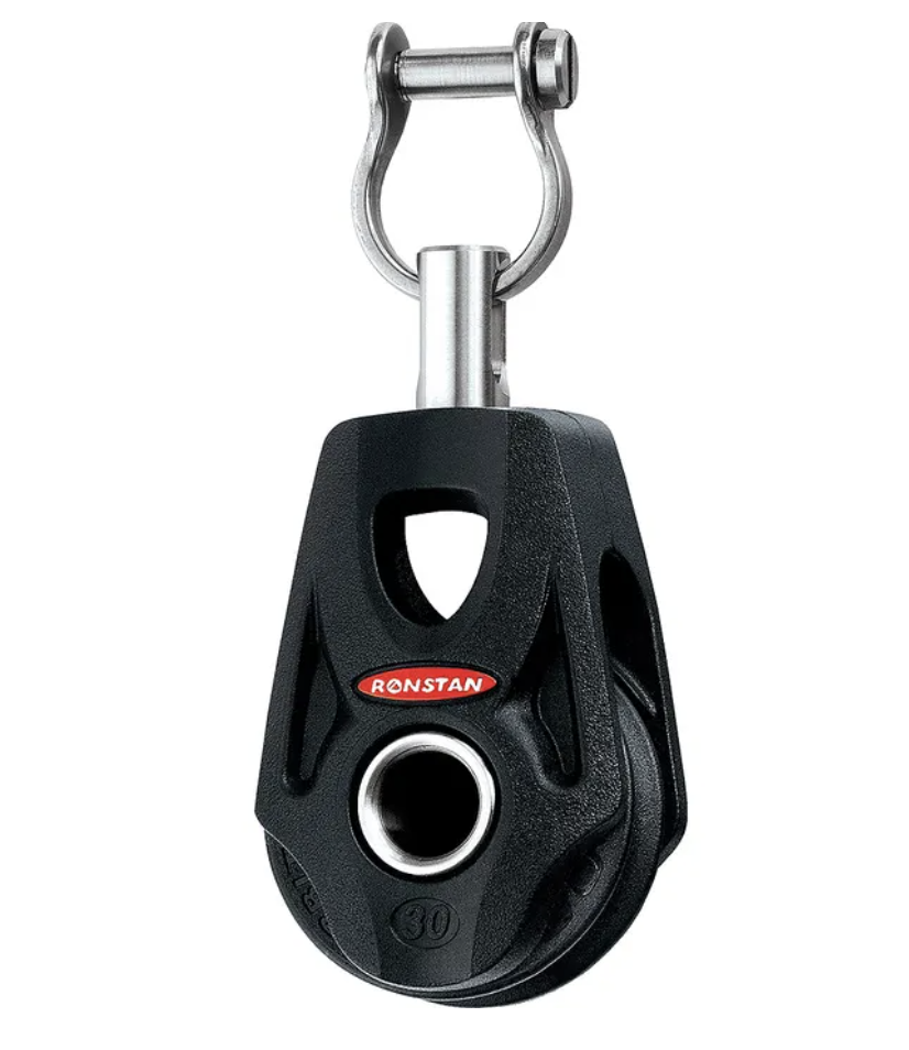 Ronstan Series 30 Ball Bearing Orbit Block™, Swivel Head Post with Slotted Pin Shackle RF35100A
