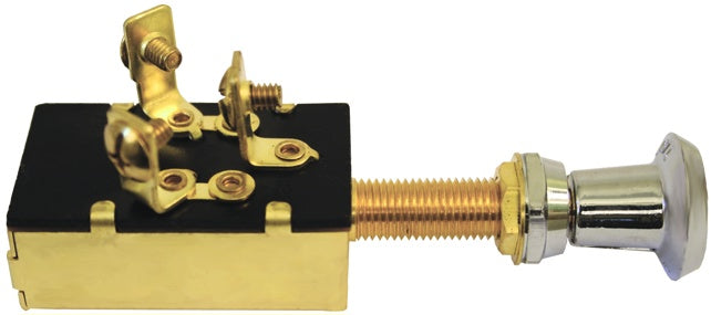 Switch - Brass Push-Pull, 3 Position, 12/24v RWB0197