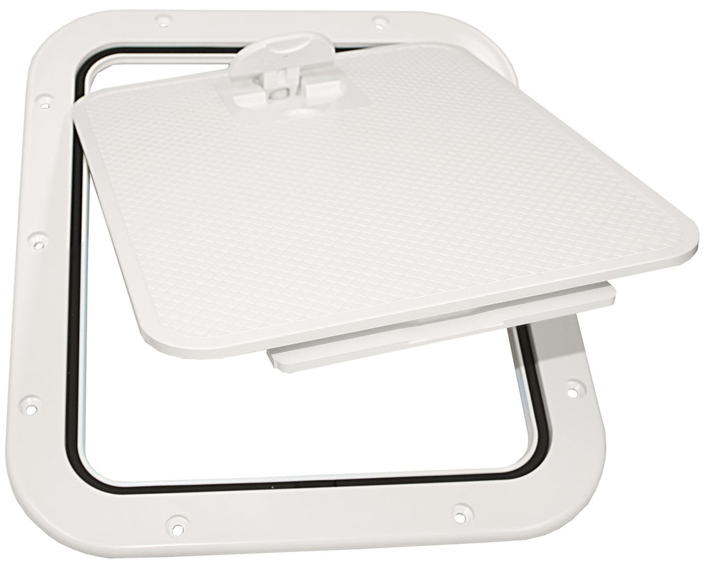STANDARD HATCHES WITH REMOVABLE LIDS - RECTANGULAR STYLE, WHITE - bosunsboat