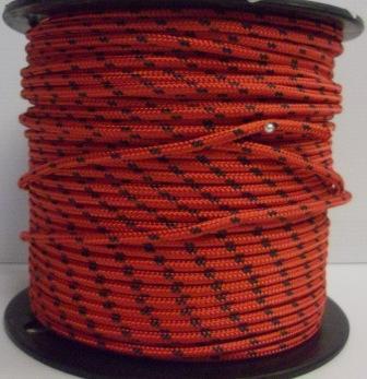 Rope - Spectra 8mm Red with Black Fleck - Per/Meter - bosunsboat