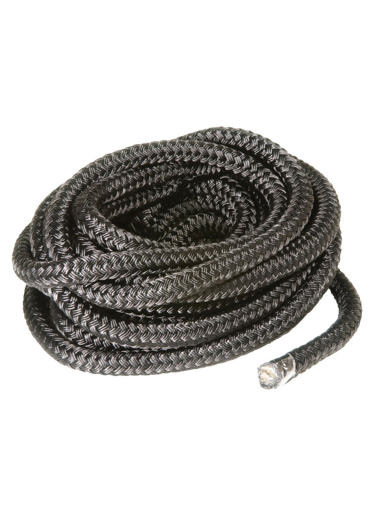 Rope - Double Braid 6mm Solid Black- Per/M - bosunsboat