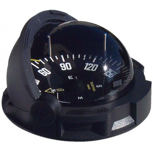 OLYMPIC 135 SAILBOAT COMPASS - PEDESTAL FLUSH MOUNT, BLACK WITH RED CARD