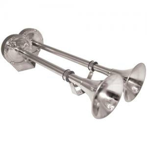 Horn - Trumpet 12V - Duel - Stainless Steel - bosunsboat