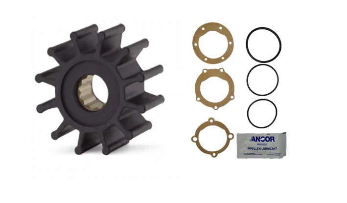 CarBole Water Pump Impeller - Replaces Jabsco 1210-0001, Johnson 09-1027B, Volvo Penta
