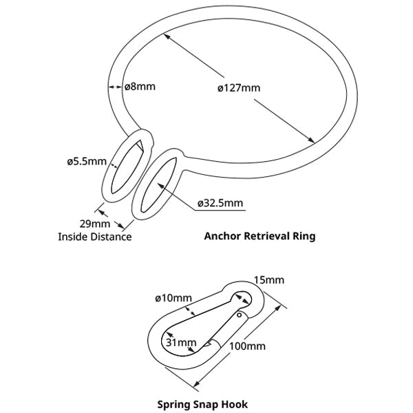 Relaxn - Anchor Retrieval Ring Set