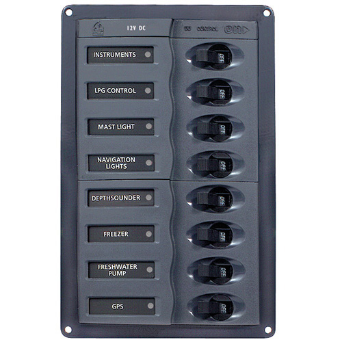 BEP Contour Circuit Breaker Panel - 8 Loads Vertical