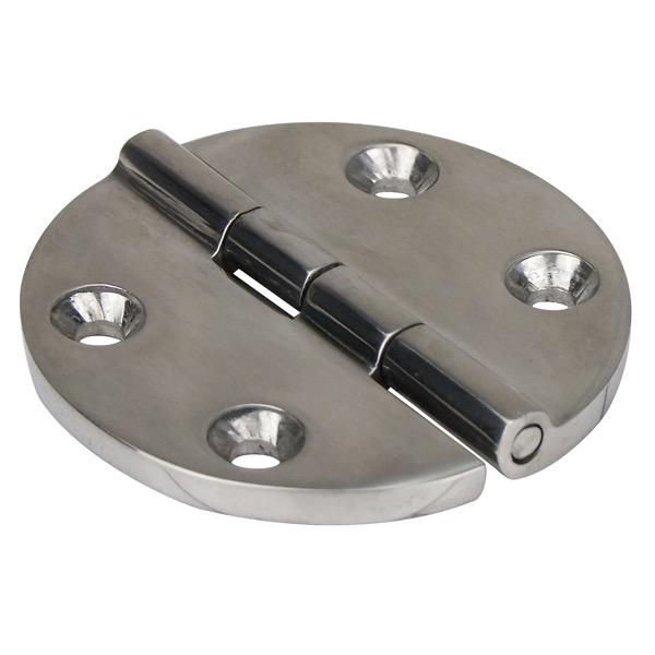 Cast Stainless Steel Hinge - Round - 65mm... | Bosuns Locker