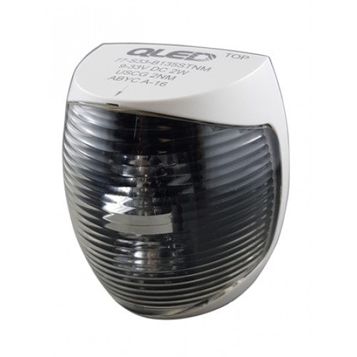 QLED LED NAVIGATION 2NM, STERN, 135DEG., 9-33V w/white bracket