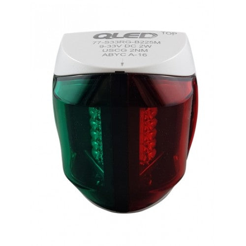 QLED LED NAVIGATION 2NM Bi-Colour 225deg 9~33v w/white bracket