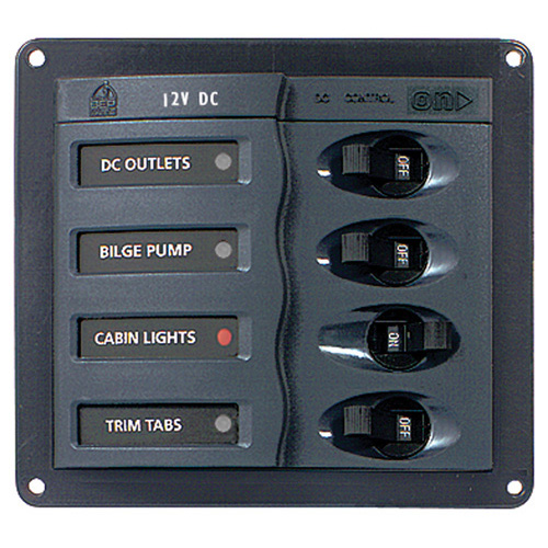 BEP Contour Circuit Breaker Panel - 4 Loads
