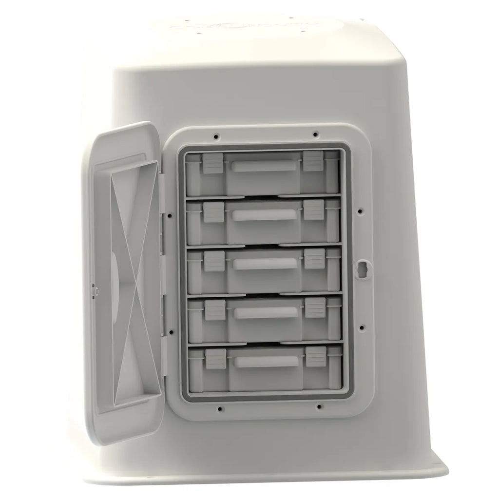 Oceansouth Boat Seat Boxes with 5 Shelves & Tackle Boxes