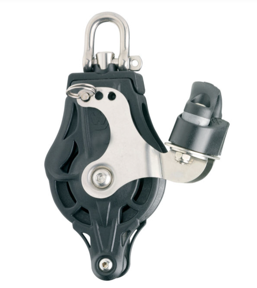 Wichard Single plain bearing block - Sheave 45 - Swivel head becket & cam