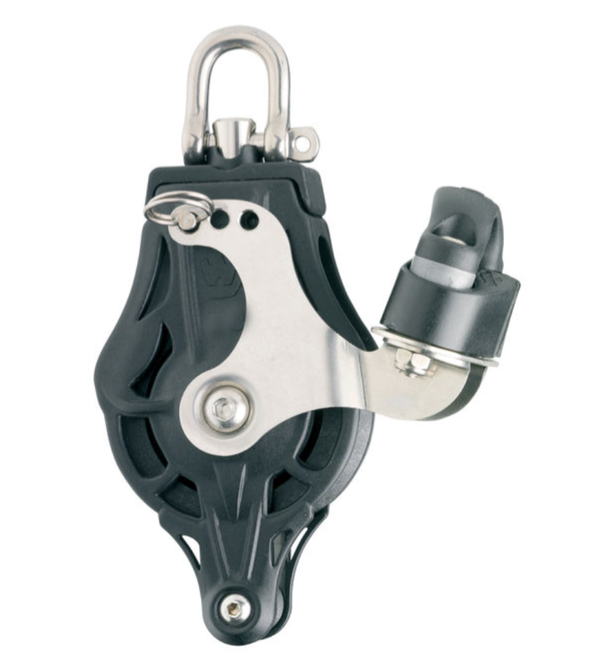 Wichard Single plain bearing block - Sheave 55 - Swivel head becket & cam