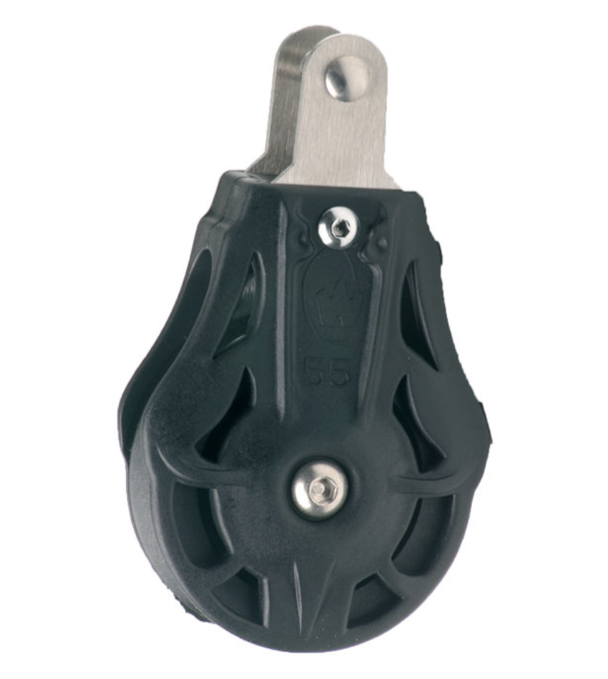 Wichard Single plain bearing block - Sheave 55 - Fixed eye with clevis