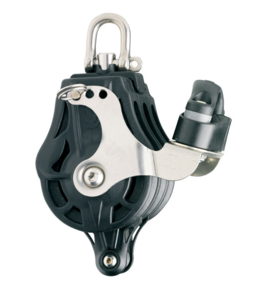 Wichard Triple plain bearing block - Sheave 55 - Swivel head becket & cam