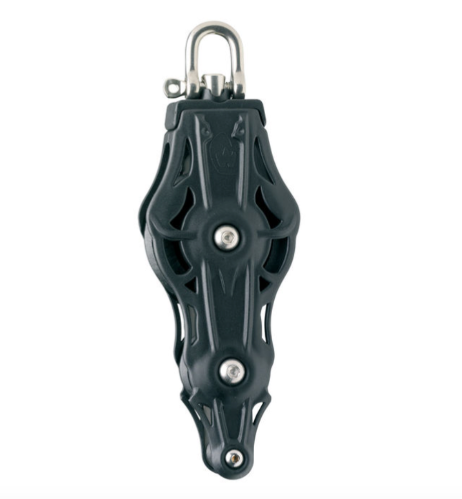 Wichard Fiddle plain bearing block - Sheave 70 - Swivel head & becket