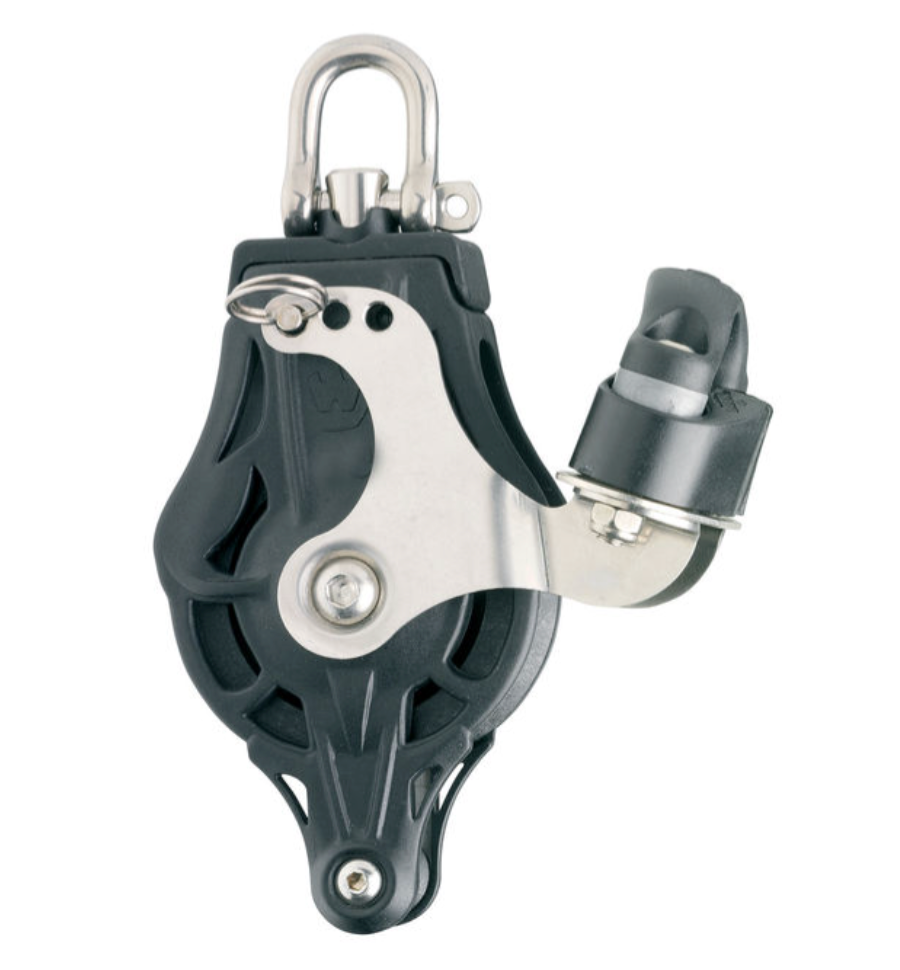 Wichard Single plain bearing block - Sheave 70 - Swivel head becket & cam