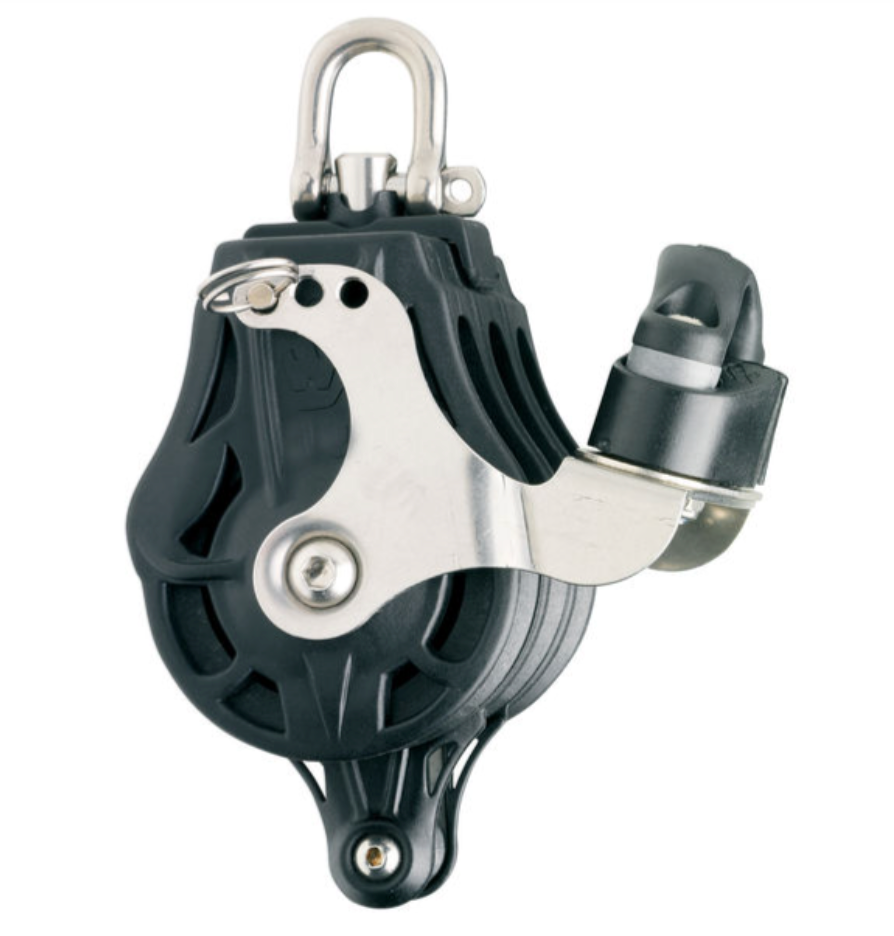 Wichard Triple plain bearing block - Sheave 70 - Swivel head becket & cam