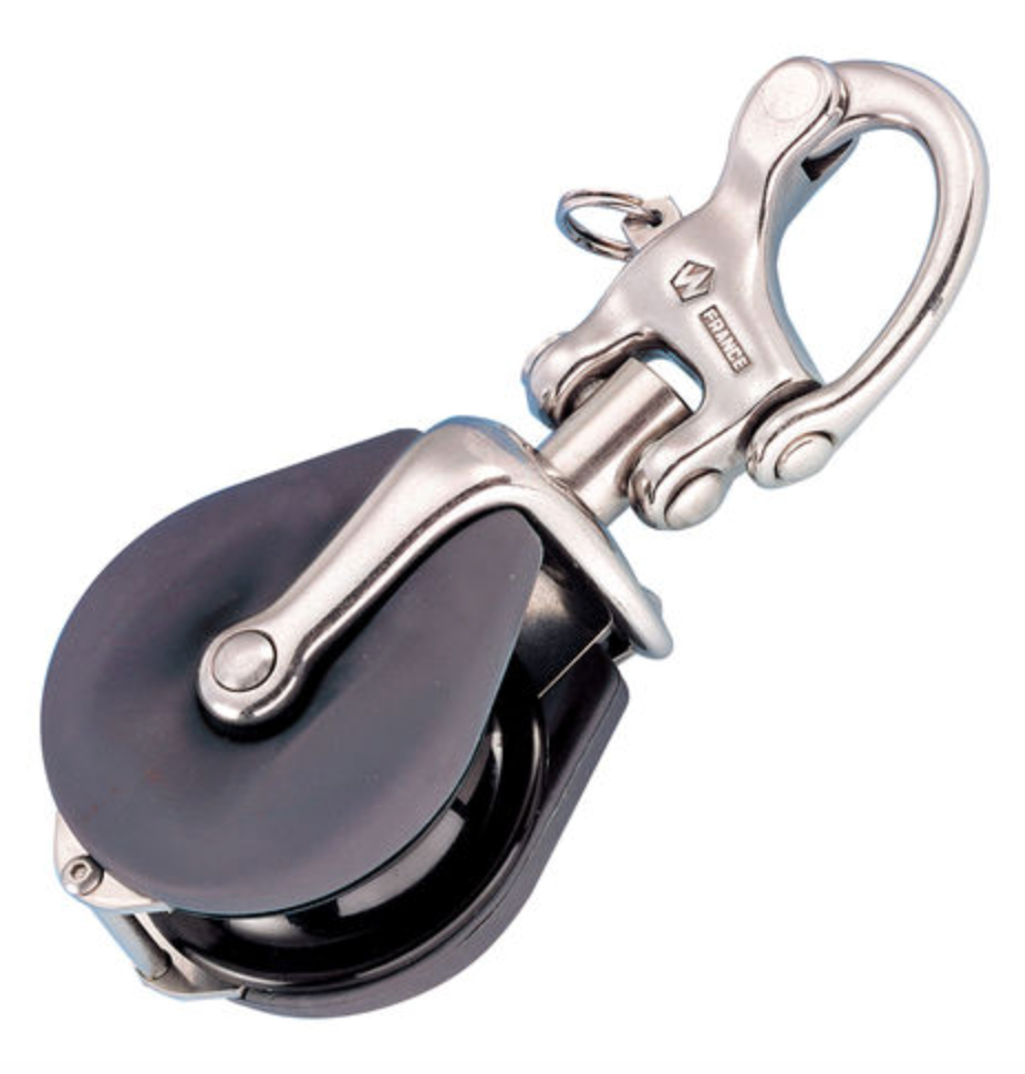 Wichard Snatch block with snap shackle - Max rope size 12 mm