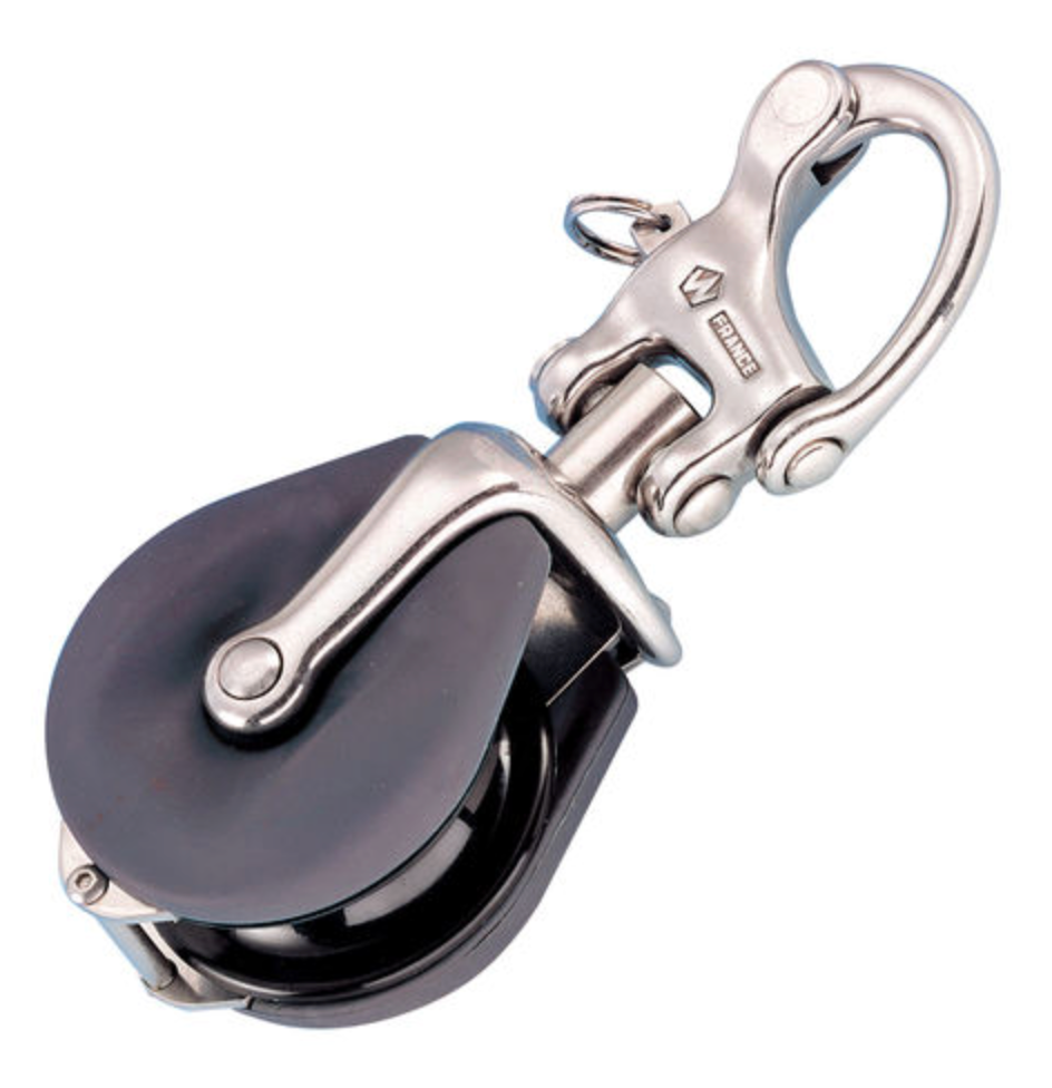 Wichard Snatch block with snap shackle - Max rope size 18 mm