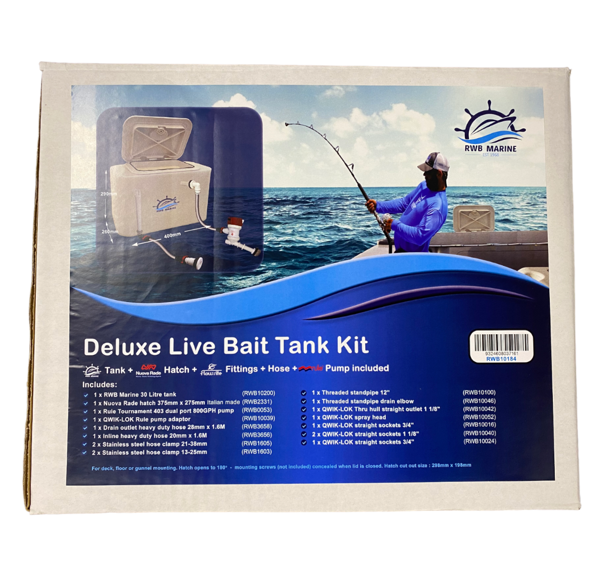 RWB deluxe Live Bait Tank Kit