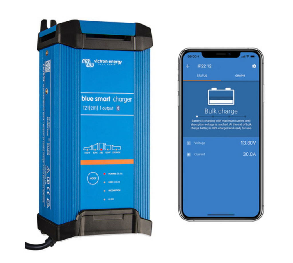 Victron Blue Smart Bluetooth IP22 Battery Charger 12/20(1) 230V AU/NZ Plug