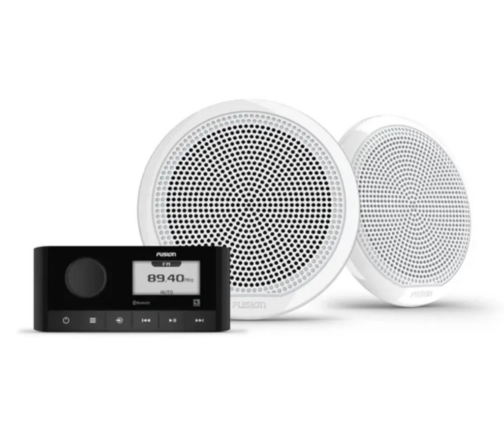 Fusion Stereo and Speaker Kits, MS-RA60 and EL Sports Speaker Kit - White
