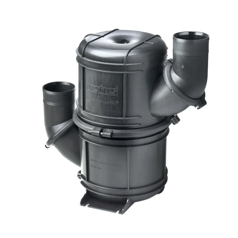 VETUS HD waterlock / muffler type NLP, 60mm, 10 litres, black