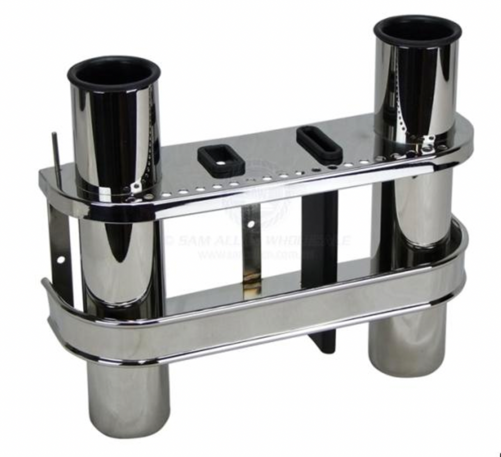 ROD HOLDERS - WITH STORAGE SPACE STAINLESS STEEL
