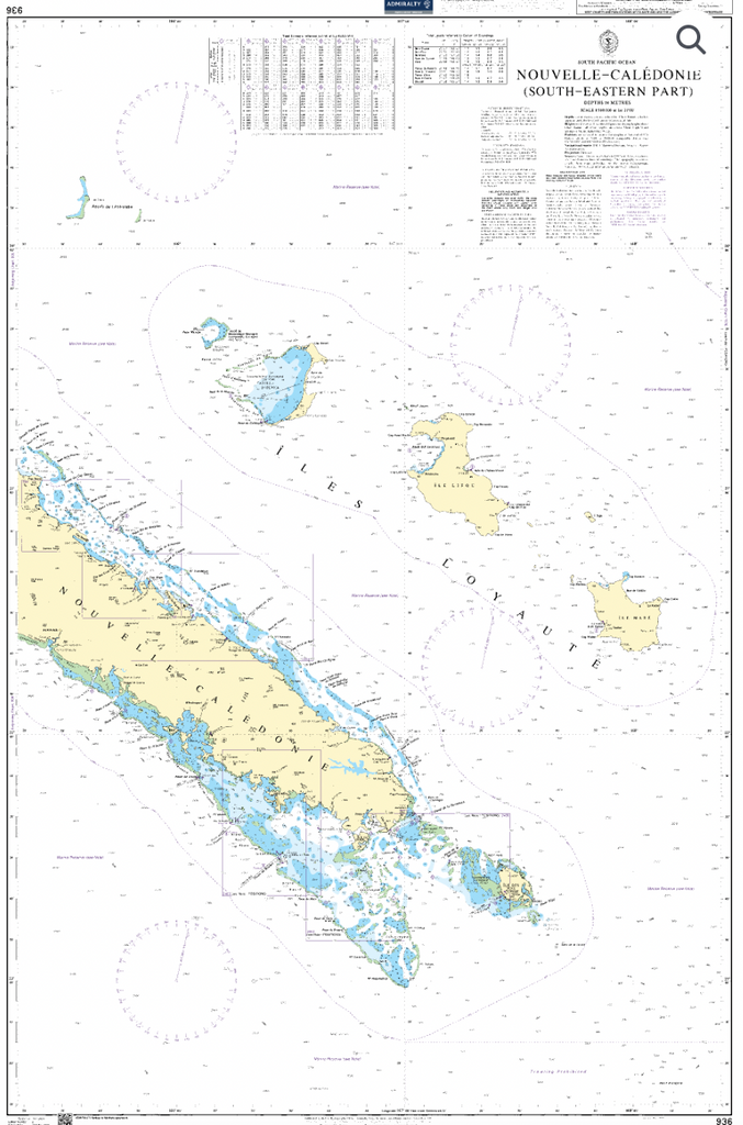 Nouvelle-Caledonie (South-eastern part) chart