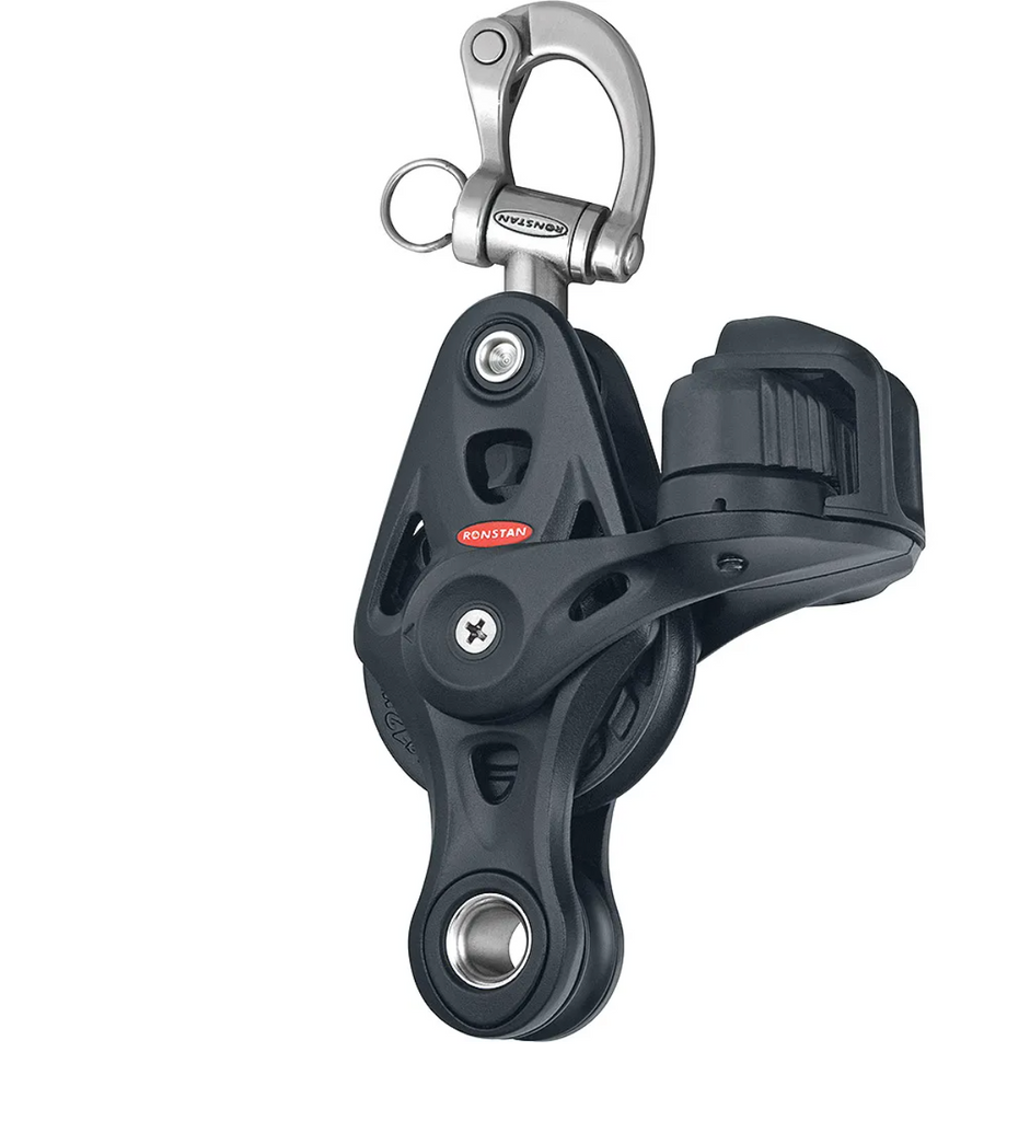 Ronstan Series 60 Core Block™, Fiddle with Cleat and Snap Shackle RF64523