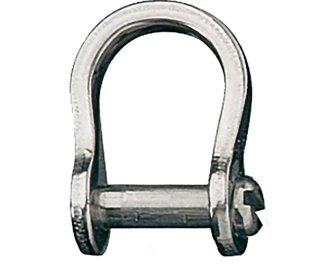 Ronstan Stainless Steel Bow Shackle, 1/8" Pin, Slotted Head RF613S