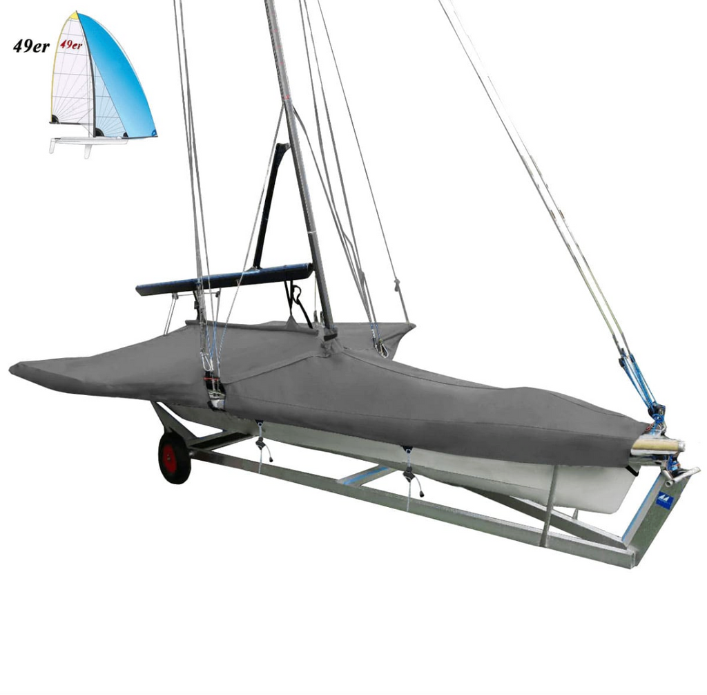 OCEANSOUTH 49ER SAILING DINGHY DECK COVER WITH MAST