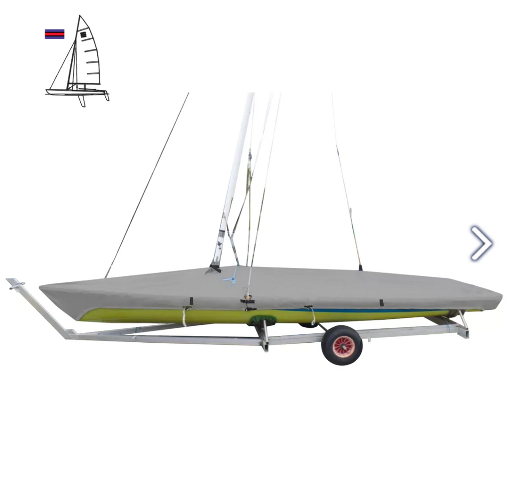 OCEANSOUTH CONTENDER SAILING DINGHY DECK COVERS WITH MAST