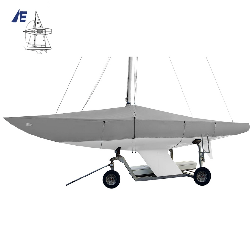 OCEANSOUITH ETCHELLS SAILING DINGHY DECK COVER WITH MAST