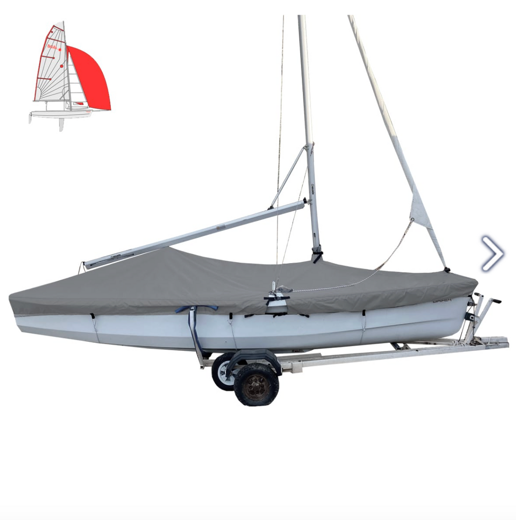 OCEANSOUTH LASER BAHIA SAILING DINGHY DECK COVER WITH MAST