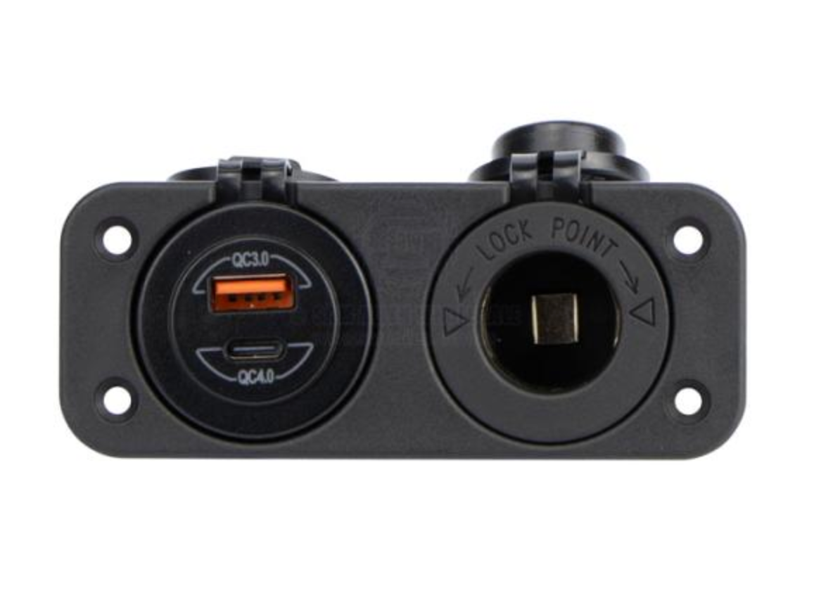 RELAXN SOCKET - DUAL PANEL - DUAL USB-A /... | Bosuns Locker