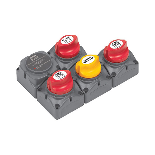 BEP Battery Distribution Cluster with DVSR - Twin Inboard Three Battery Banks