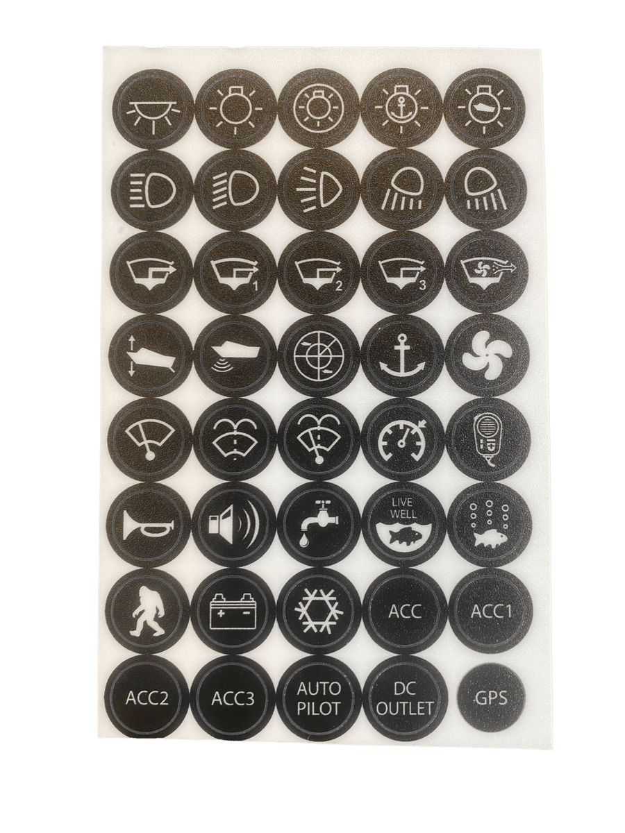 Viper Elite Series 20 amp Switch Sticker Kit | Bosuns Locker