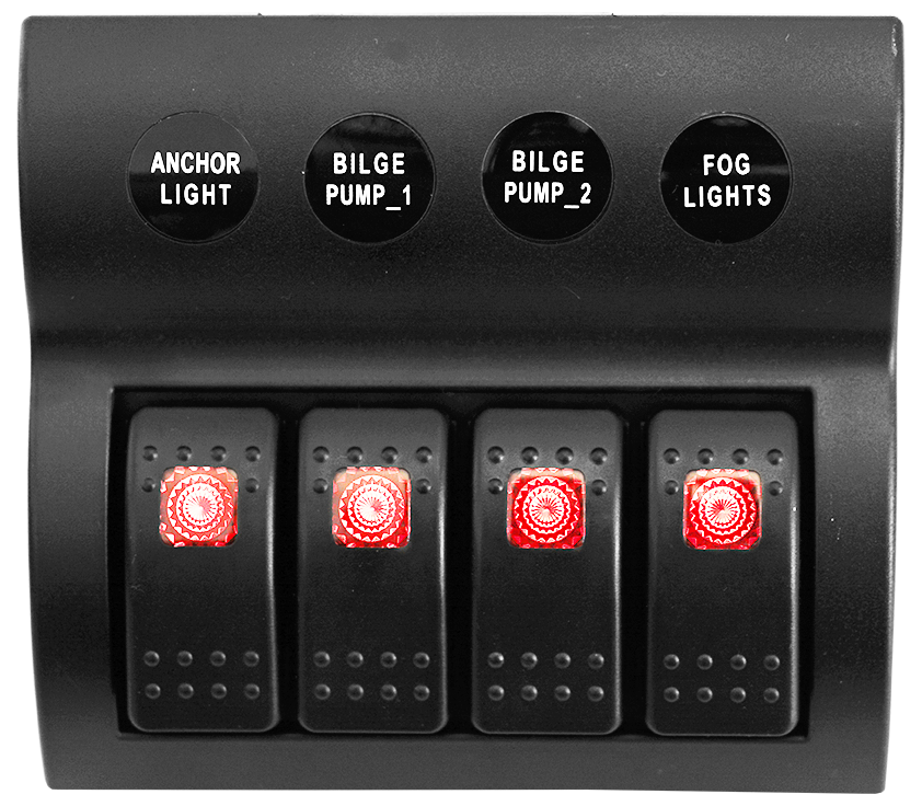 Viper 4 Gang Switch Panel With Circuit Br... | Bosuns Locker