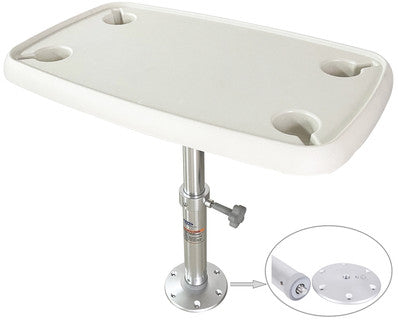 Barrel Table, Adj Pedestal & Base