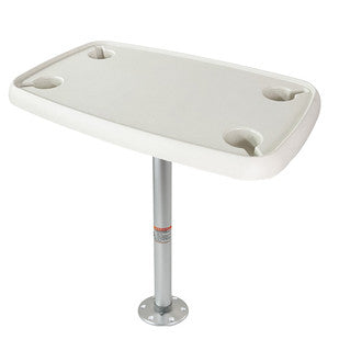 Barrel Table, Fixed Pedestal & base