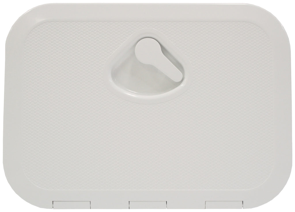 DELUXE MODEL OPENING STORAGE HATCHES - SIZE A, WHITE, STANDARD FLUSH TYPE - bosunsboat