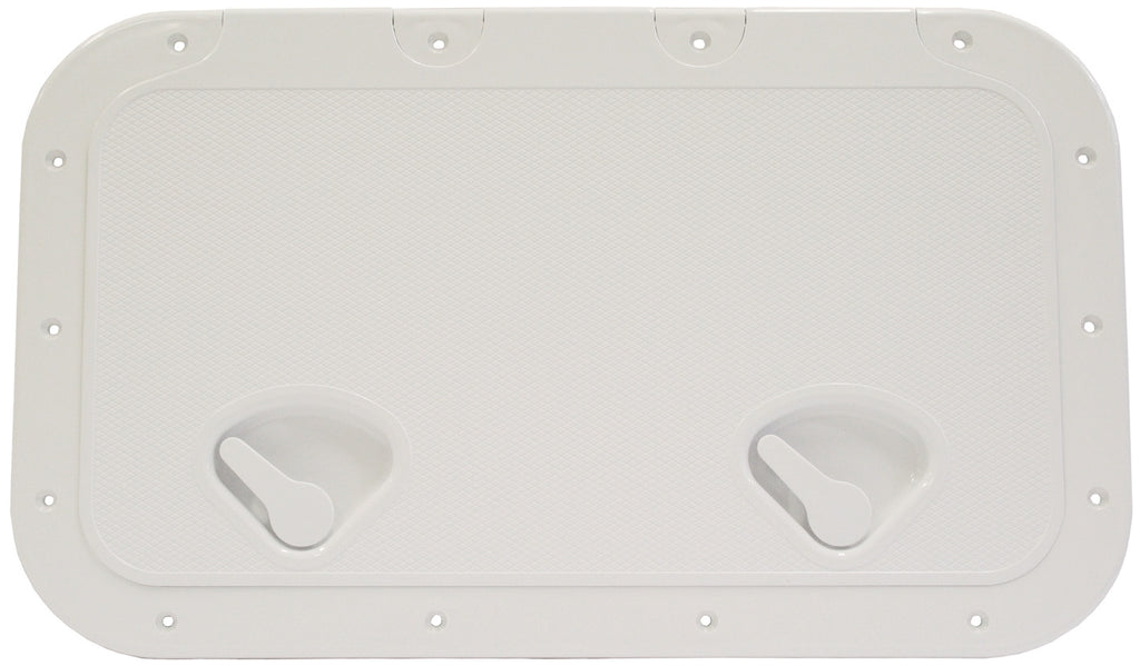 STANDARD MODEL OPENING STORAGE HATCHES - SIZE C, WHITE, STANDARD FLUSH TYPE - bosunsboat