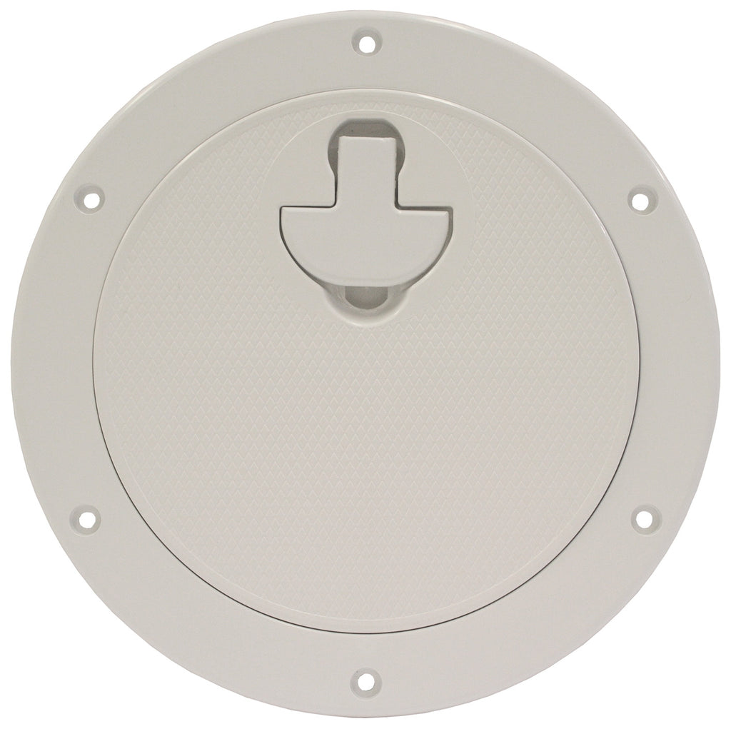 STANDARD HATCHES WITH REMOVABLE LIDS - ROUND STYLE, SMALL, ROUND FLUSH WHITE - bosunsboat