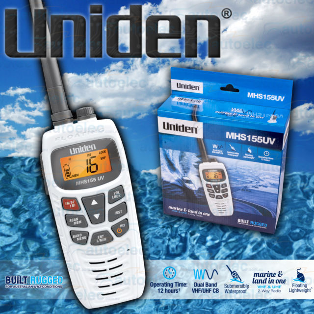 UNIDEN MHS155UV  Dual Band VHF/UHF CB 2-way Radio - bosunsboat