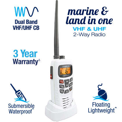 UNIDEN MHS155UV  Dual Band VHF/UHF CB 2-way Radio - bosunsboat