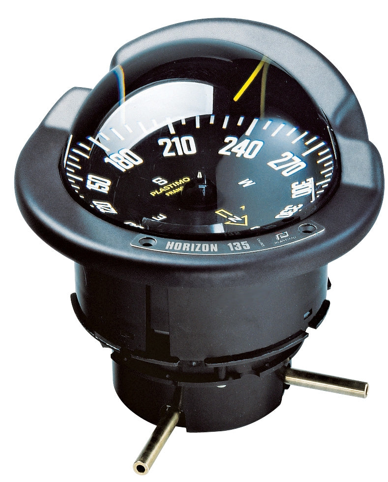 OFFSHORE 135 POWER & SAILBOAT COMPASS - BLACK FLUSH COMPASS WITH BLACK CARD - bosunsboat